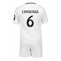 Real Madrid Eduardo Camavinga #6 Replica Home Minikit 2024-25 Short Sleeve (+ pants)